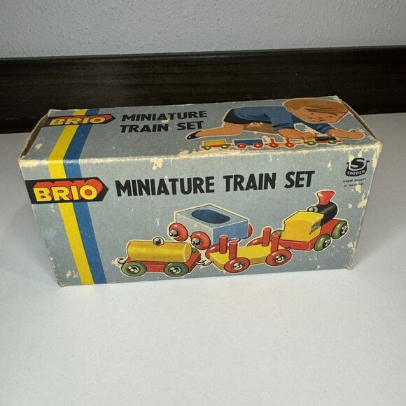 Vintage Brio #3134 Miniature Train Set W/ BOX! RARE Collectible - Picture 5 of 7